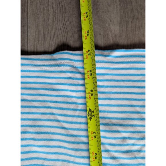 quacker Factory Blue & White Striped Butterfly Sequin T-Shirt 1X Casual Top - Picture 5 of 6